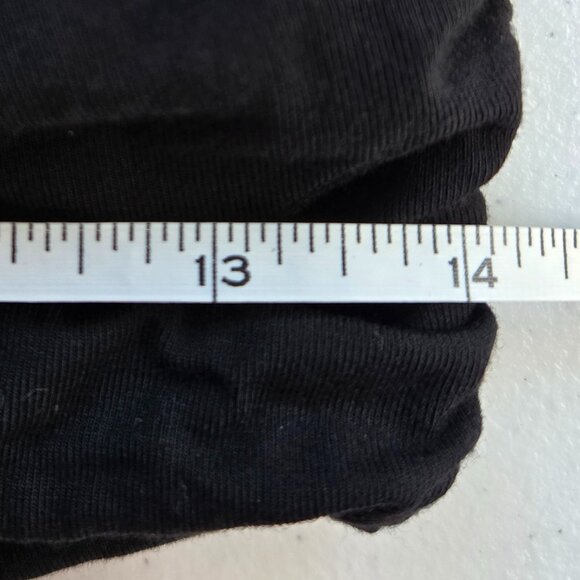 76-27 Torrid Supersoft Bodycon Black Ruched Knit T-Shirt Dress Size 1 (14/16) - Picture 12 of 14